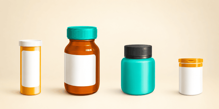 Prescription bottles and supplements gathered before a dental sedation appointment at South Florida Smile Spa in Pompano Beach
